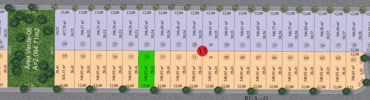 Terreno – Bairro Jardim Botânico (340m²) – Araguari – MG