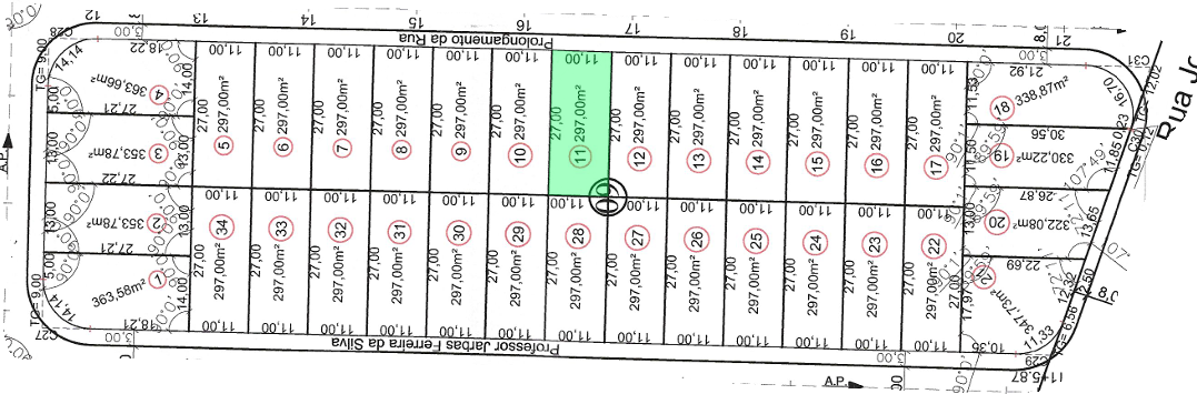 Terreno 11×27(297m²) Interlagos 4 – Araguari – MG