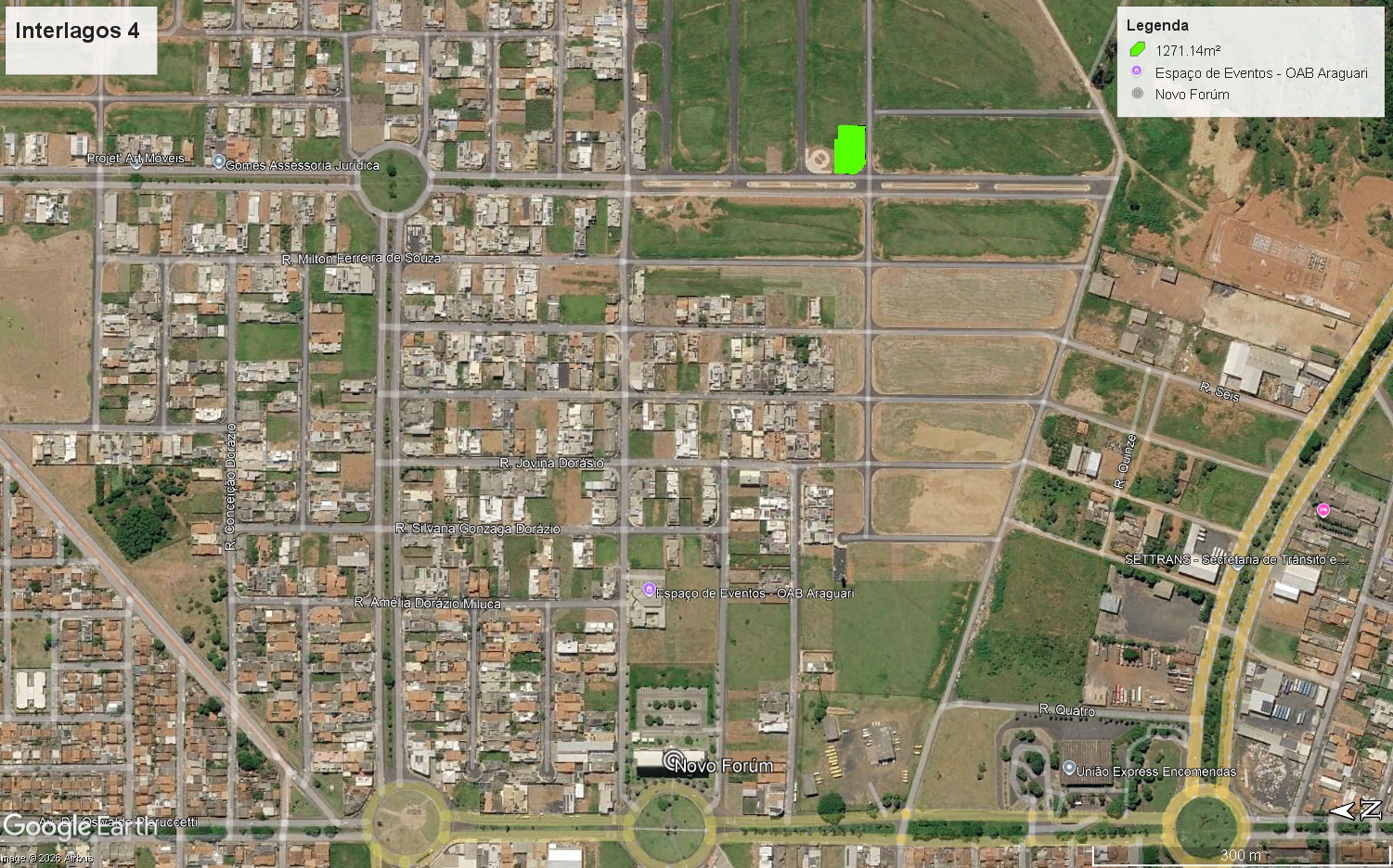 Terreno (1271,11m²) – Bairro Interlagos IV – Araguari – MG