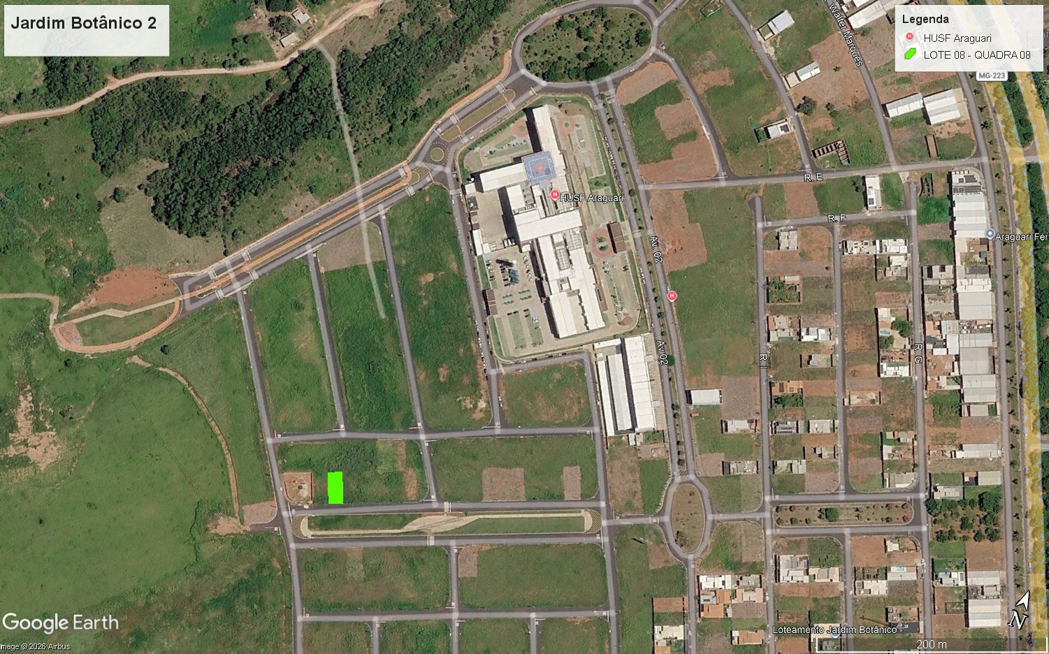 Terreno Bairro Jardim Botânico 2 – 12×25(300m²) – Araguari – MG